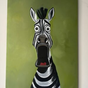 Şaşkın Zebra Yağlı Boya Tablo